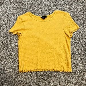 Yellow cropped T